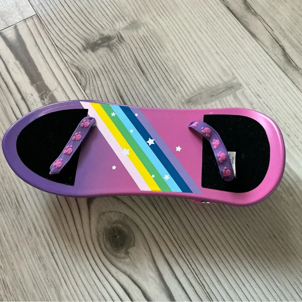 Vintage Build a Bear BABW skateboard accessory purple pink with rainbow pegasus